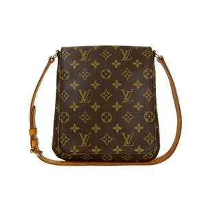 LOUIS VUITTON Authentic Vintage Brown Monogram Leather Shoulder Bag